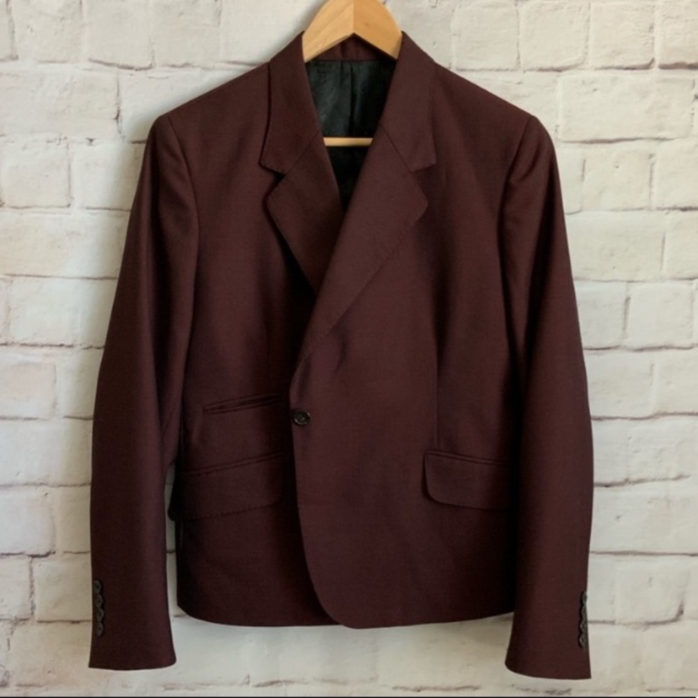 Holland & Sherry Suit Jacket, Burgundy/Wine, S